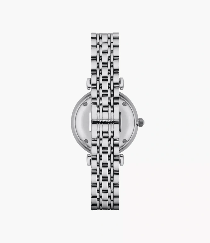 EMPORIO ARMANI,woman 32mm,32mm,Stainless Steel,White,Silver,Quartz,Round,Silver,AR1908
