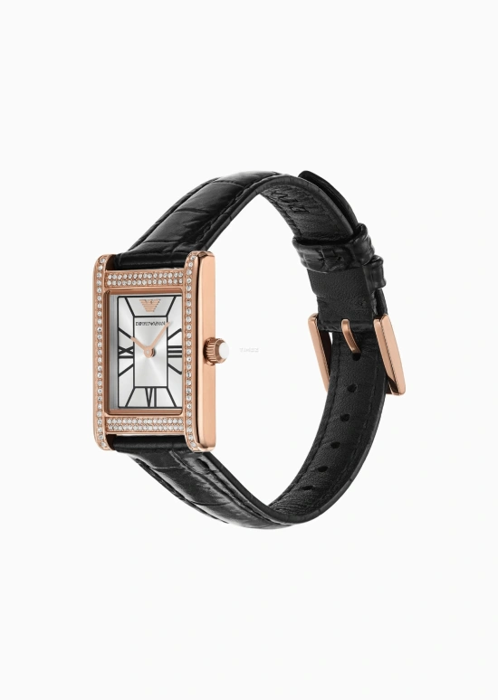 EMPORIO ARMANI,woman 32mm,32mm,Stainless Steel,Silver,Quartz,Square,Rose Gold,AR11624 NLP1 NLC