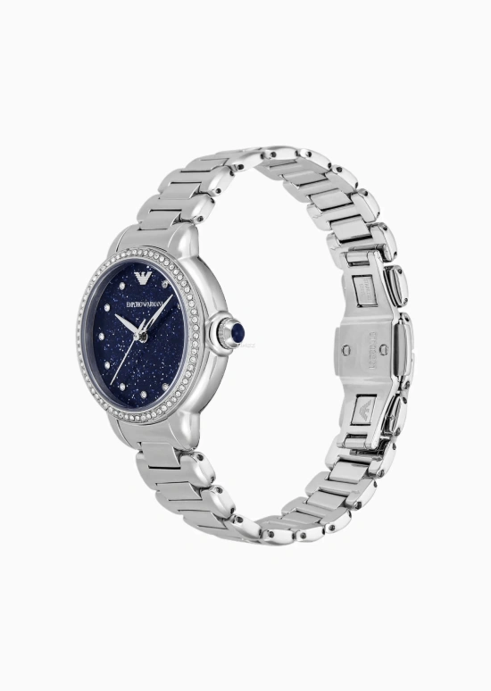 EMPORIO ARMANI,woman 32mm,32mm,Stainless Steel,Blue,Quartz,Crystal Glass,Round,AR11630 NLP NLC