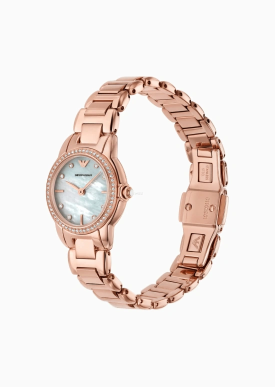 EMPORIO ARMANI,woman 26mm,26mm,Stainless Steel,Silver White,White,Quartz,Glass,Round,AR11671 NLP NLC