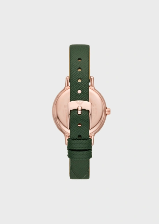 EMPORIO ARMANI,woman 36mm,36mm,Stainless Steel,Dark Green,Quartz,Round,Rose Gold,AR11577 NLP NLC