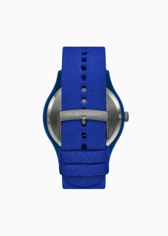 EMPORIO ARMANI,man 45mm,45mm,Plastic,Stainless Steel,Blue,Quartz,Crystal Glass,Round,AR11616 NLP NLC