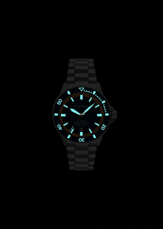 EMPORIO ARMANI,man 42mm,42mm,Stainless Steel,Blue,Automatic,Day,Sapphire,Crystal Glass,AR60090NLPNLC