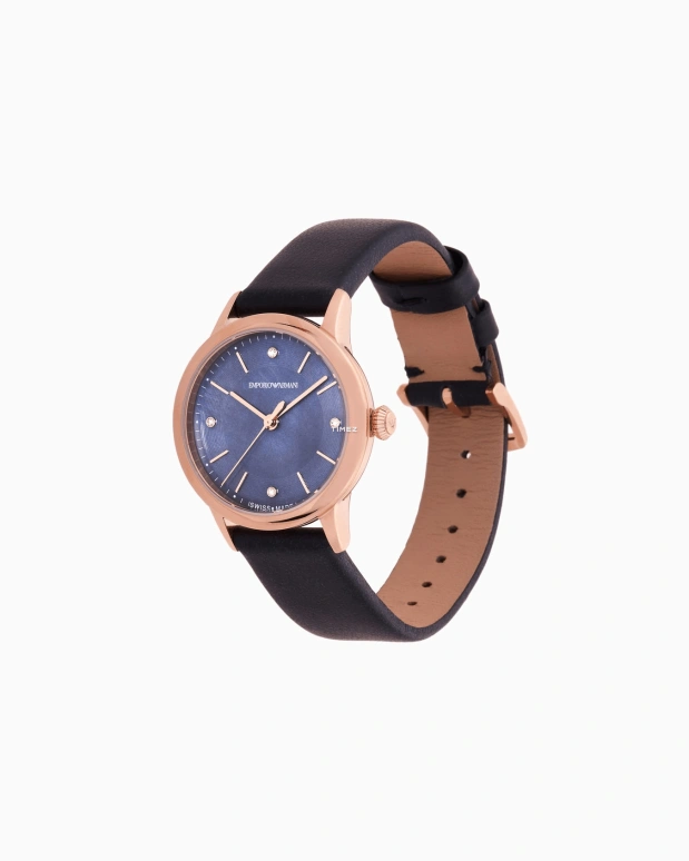 EMPORIO ARMANI,woman 28mm,28mm,Stainless Steel,Blue,Automatic,Round,Rose Gold,ARS5303NLPNLC