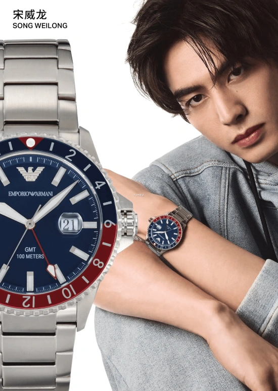 EMPORIO ARMANI,man 42mm,42mm,Stainless Steel,Blue,Quartz,Day,Dule Time,AR11590 NLP NLC