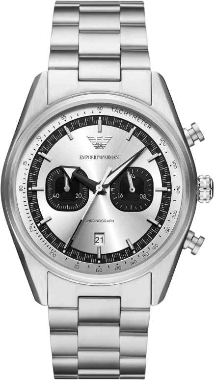 EMPORIO ARMANI,man 42mm,42mm,Stainless Steel,Silver,Quartz,Chronograph,Day,AR11636 NLP NLC