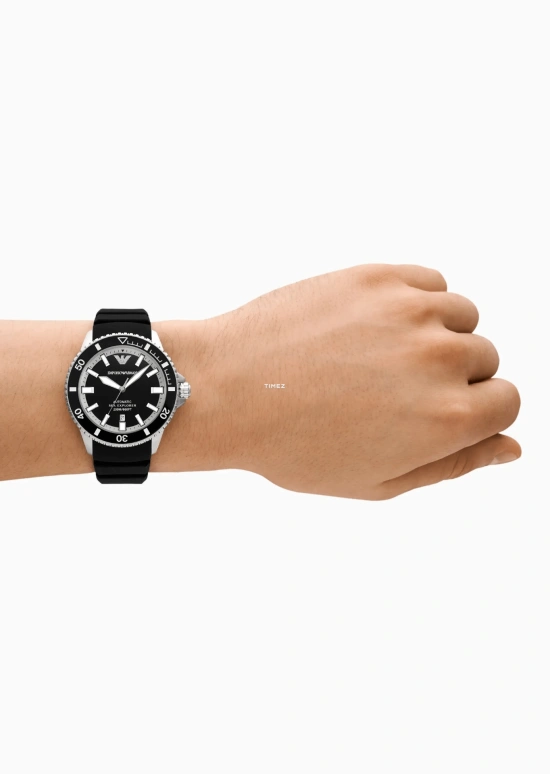 EMPORIO ARMANI,man 42mm,42mm,Stainless Steel,Black,Automatic,Day,Sapphire,Crystal Glass,AR60078 NLP NLC