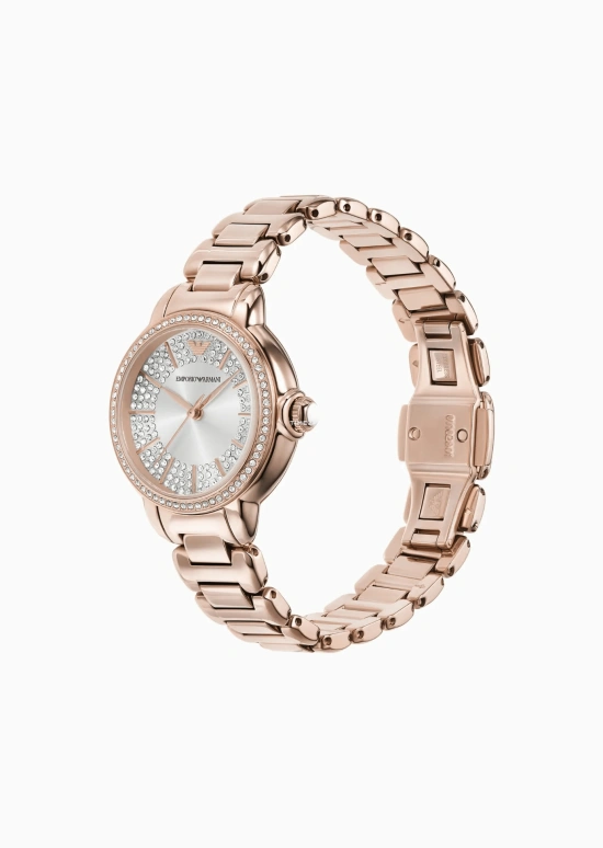 EMPORIO ARMANI,woman 32mm,32mm,Stainless Steel,Silver,Quartz,Crystal Glass,Round,AR11633 NLP NLC