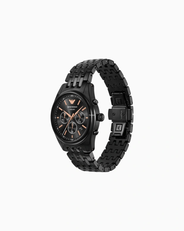 EMPORIO ARMANI,man 43mm,43mm,Ceramic,Black,Quartz,Chronograph,Day,AR70015 NLP NLC