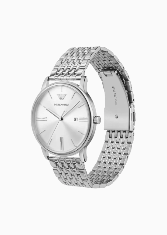 EMPORIO ARMANI,man 42mm,42mm,Stainless Steel,White,Quartz,Day,Hardlex,Crystal Glass,AR11599 NLP NLC