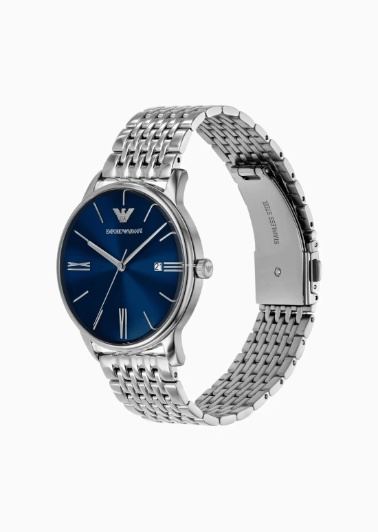 EMPORIO ARMANI,man 39mm,39mm,Stainless Steel,Blue,Quartz,Day,Glass,AR11674 NLP NLC
