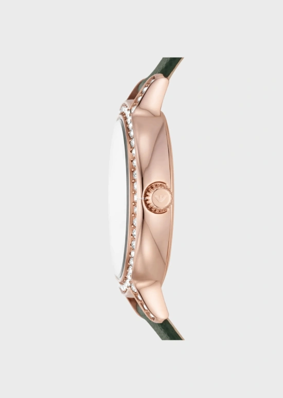 EMPORIO ARMANI,woman 36mm,36mm,Stainless Steel,Dark Green,Quartz,Round,Rose Gold,AR11577 NLP NLC