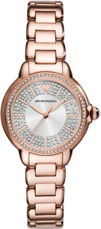 EMPORIO ARMANI,woman 32mm,32mm,Stainless Steel,Silver,Quartz,Crystal Glass,Round,AR11633 NLP NLC