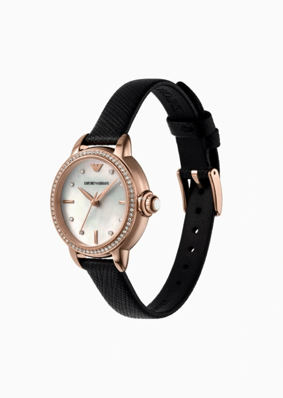 EMPORIO ARMANI,woman 32mm,32mm,Stainless Steel,White,Quartz,Hardlex,Crystal Glass,Round,AR11598 NLP NLC