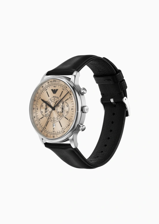 EMPORIO ARMANI,man 42mm,42mm,Stainless Steel,Beige,Quartz,Chronograph,Day,AR11634 NLP1 NLC