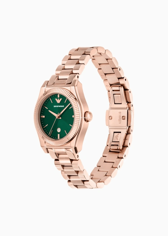 EMPORIO ARMANI,woman ,Stainless Steel,Green,Quartz,Day,Hardlex,Crystal Glass,AR11639 NLP NLC