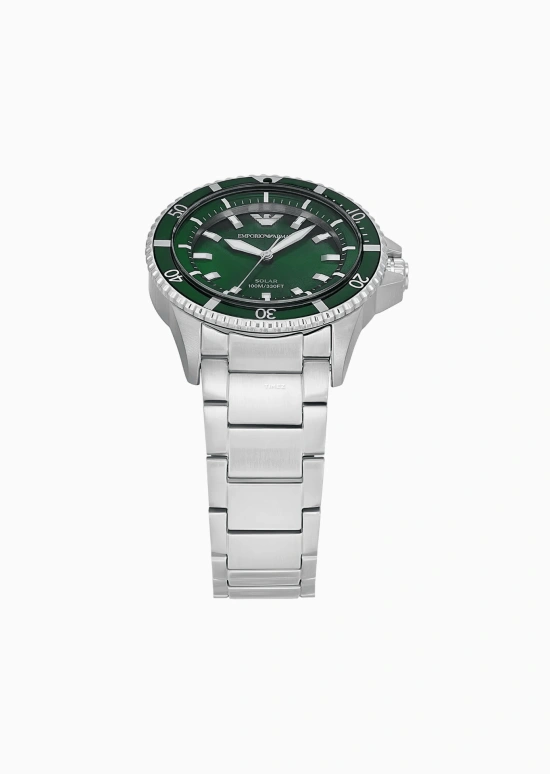 EMPORIO ARMANI,man 42mm,42mm,Stainless Steel,Green,Eco-Drive,Solar Charging,Sapphire,Crystal Glass,AR11698NLPNLC