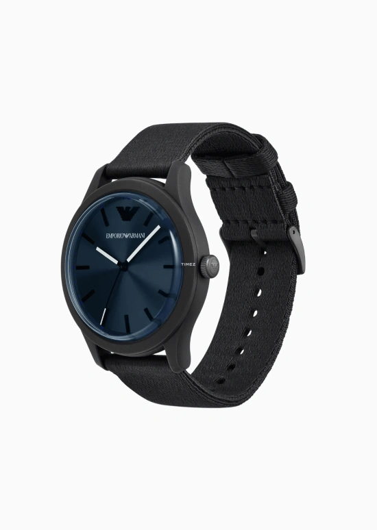EMPORIO ARMANI,man 45mm,45mm,Plastic,Stainless Steel,Dark Blue,Quartz,Crystal Glass,Round,AR11617 NLP NLC
