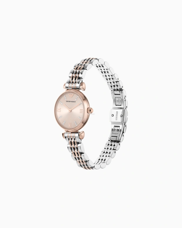 EMPORIO ARMANI,woman 28mm,28mm,Stainless Steel,Pink,Quartz,Round,Rose Gold,AR11223NLPNLC