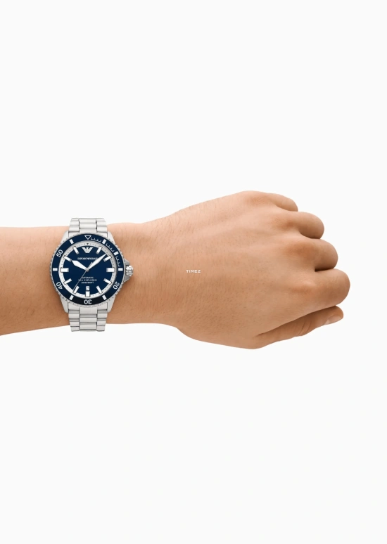 EMPORIO ARMANI,man 42mm,42mm,Stainless Steel,Blue,Automatic,Day,Sapphire,Crystal Glass,AR60079 NLP NLC