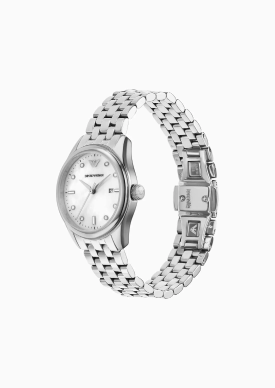 EMPORIO ARMANI,woman 32mm,32mm,Stainless Steel,White,Quartz,Day,Crystal Glass,AR11614 NLP NLC