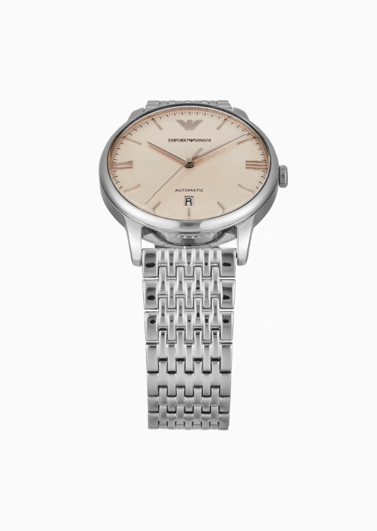EMPORIO ARMANI,man 39mm,39mm,Stainless Steel,Champagne,Automatic,Day,Crystal Glass,AR60082 NLP NLC
