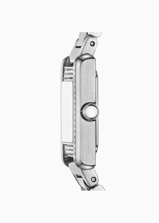 EMPORIO ARMANI,woman 26mm,26mm,Stainless Steel,Silver White,White,Quartz,Glass,Rectangular,AR11662 NLP NLC