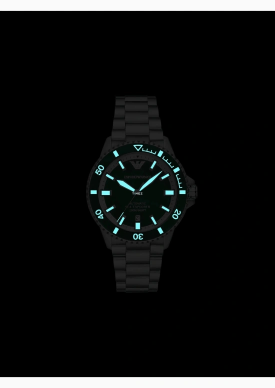 EMPORIO ARMANI,man 42.50mm,42.50mm,Stainless Steel,Green,Automatic,Day,Sapphire,Crystal Glass,AR60080 NLP1 NLC