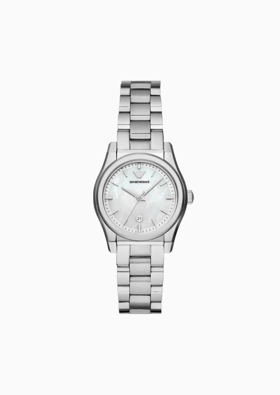 EMPORIO ARMANI,Other ,Stainless Steel,Black,White,Quartz,Day,Round,EABX2024QD00024 NLC