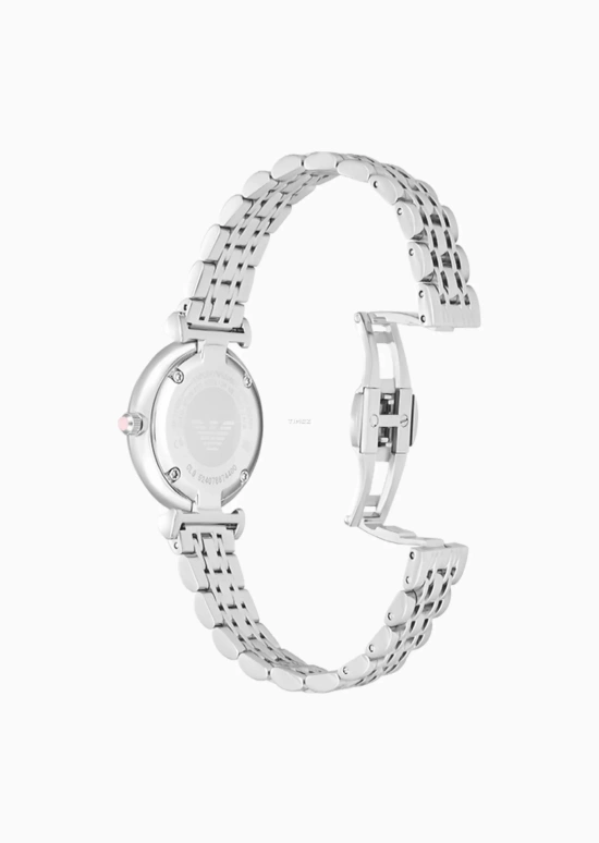 EMPORIO ARMANI,woman 32mm,32mm,Stainless Steel,Cherry Blossom Pink,Quartz,Glass,Round,AR11686 NLP NLC