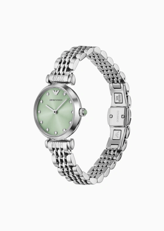 EMPORIO ARMANI,woman 28mm,28mm,Stainless Steel,Green,Quartz,Glass,Round,AR11667 NLP NLC