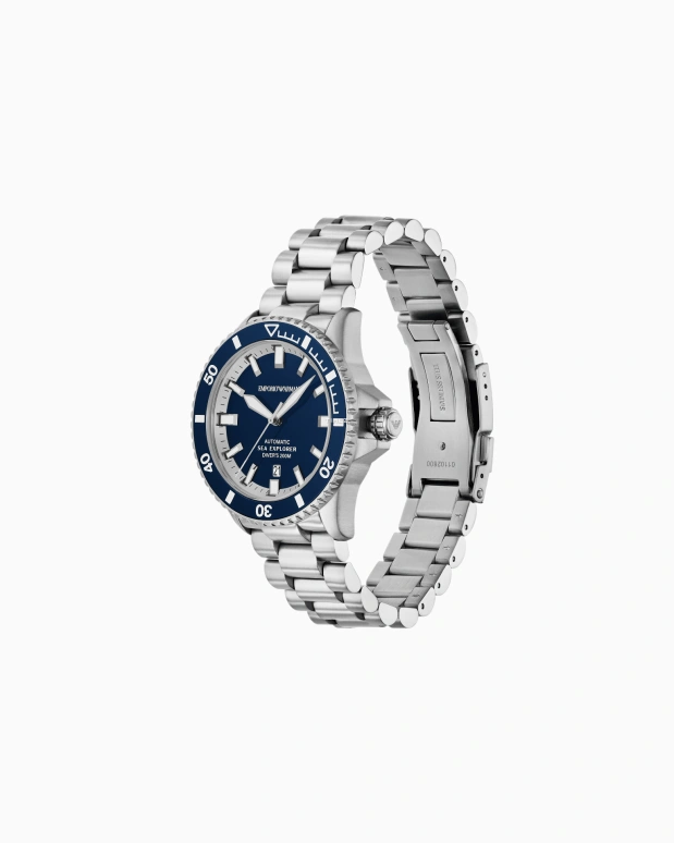 EMPORIO ARMANI,man 42mm,42mm,Stainless Steel,Blue,Automatic,Day,Sapphire,Crystal Glass,AR60087 NLP NLC