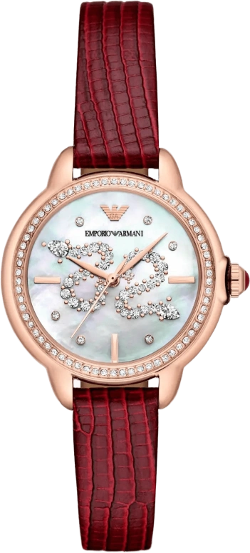 EMPORIO ARMANI,woman 32mm,32mm,Stainless Steel,Silver White,White,Quartz,Glass,Round,AR11646 NLP NLC
