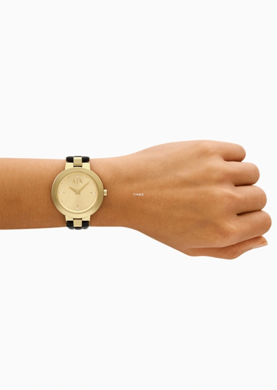 EMPORIO ARMANI,woman 36mm,36mm,Stainless Steel,Gold,Quartz,Glass,Round,AX5174AX5174 NLP NLC
