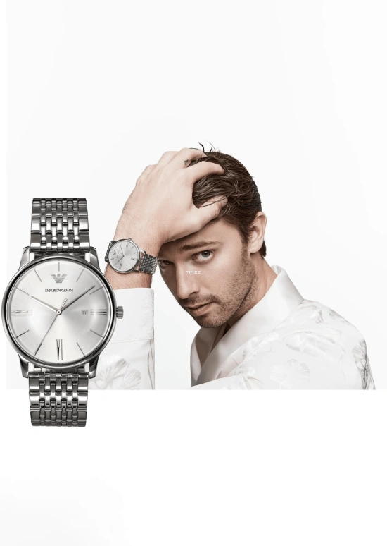 EMPORIO ARMANI,man 42mm,42mm,Stainless Steel,White,Quartz,Day,Hardlex,Crystal Glass,AR11599 NLP NLC