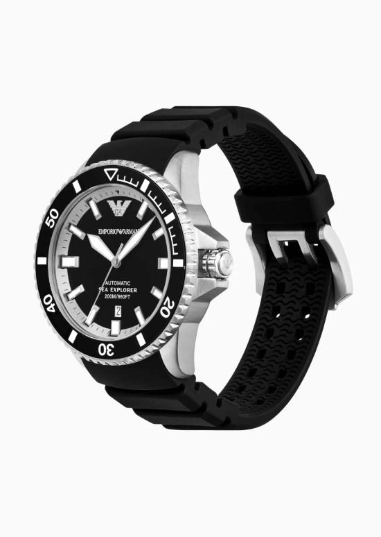 EMPORIO ARMANI,man 42mm,42mm,Stainless Steel,Black,Automatic,Day,Sapphire,Crystal Glass,AR60078 NLP NLC