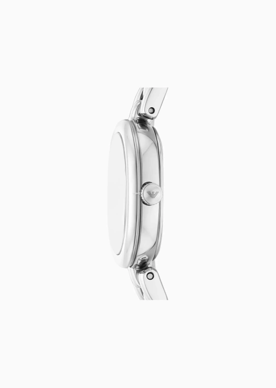 EMPORIO ARMANI,woman 24mm,24mm,Stainless Steel,White,Quartz,Glass,Oval,AR11720 NLP NLC