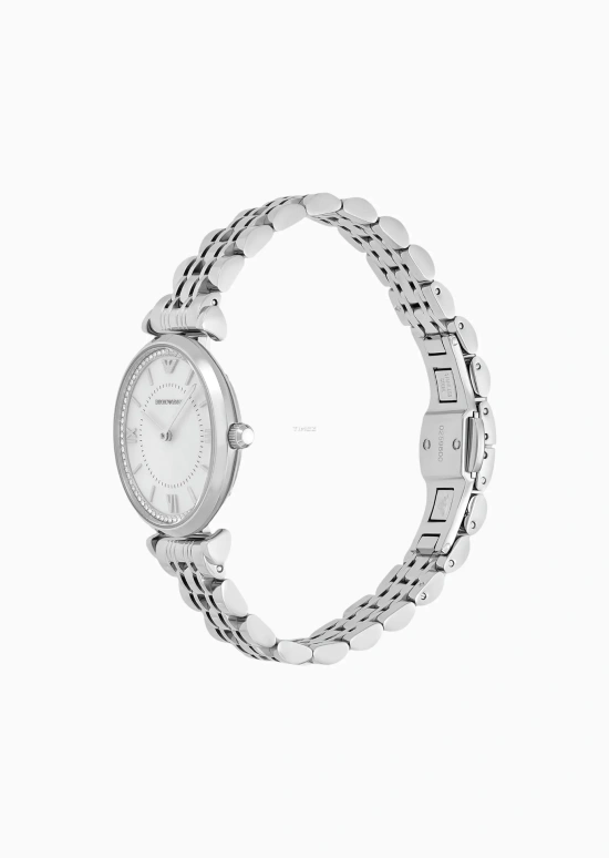 EMPORIO ARMANI,woman 32mm,32mm,Stainless Steel,White,Quartz,Glass,Round,AR11701NLPNLC
