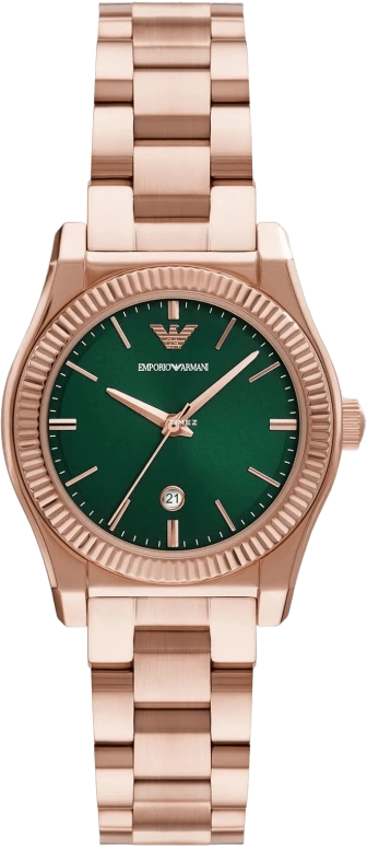EMPORIO ARMANI,woman ,Stainless Steel,Green,Quartz,Day,Hardlex,Crystal Glass,AR11639 NLP NLC