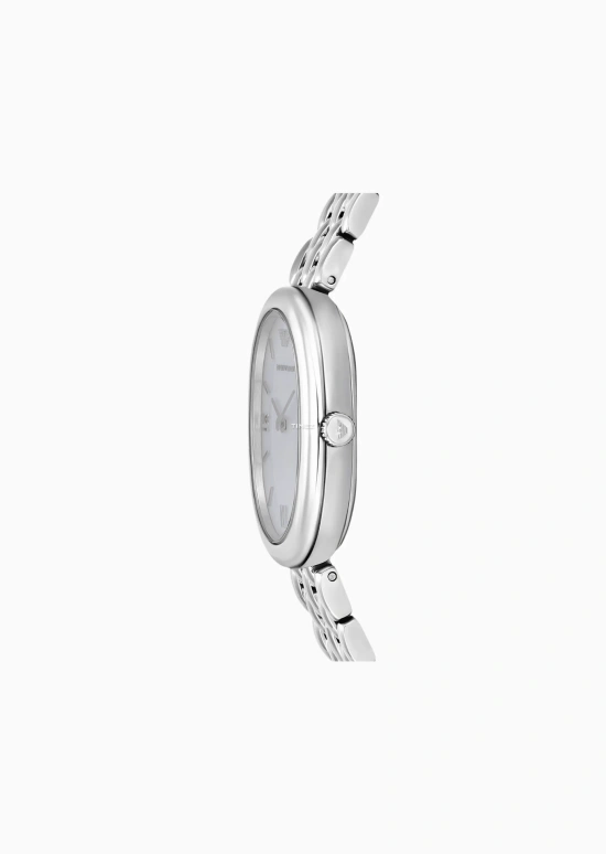 EMPORIO ARMANI,woman 34mm,34mm,Stainless Steel,White,Quartz,Glass,Oval,AR11706NLPNLC