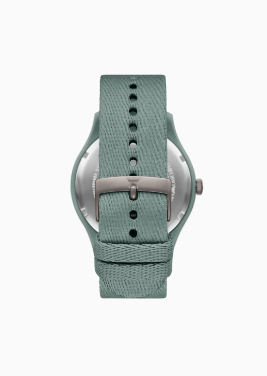 EMPORIO ARMANI,man 45mm,45mm,Plastic,Stainless Steel,Green,Quartz,Glass,Round,AR11654 NLP NLC