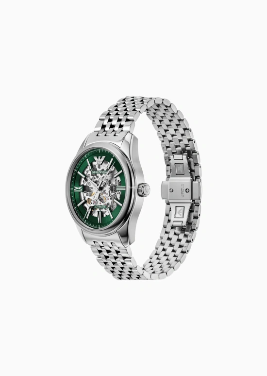 EMPORIO ARMANI,man 43mm,43mm,Stainless Steel,Green,Automatic,Glass,Round,AR60091NLPNLC
