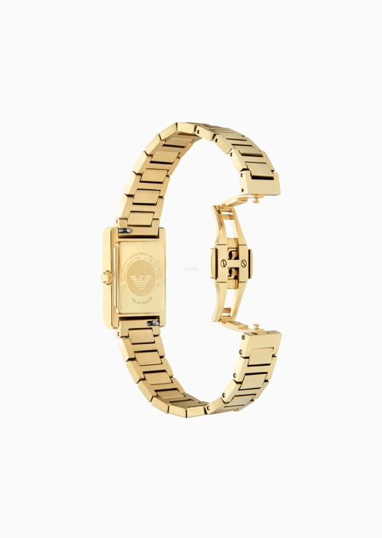 EMPORIO ARMANI,woman 22mm,22mm,Stainless Steel,Cream,Quartz,Glass,Rectangular,AR11659 NLP NLC