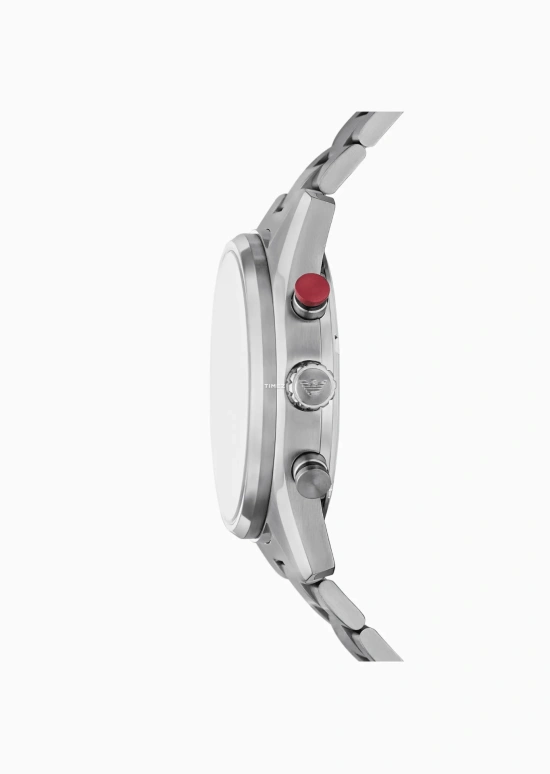 EMPORIO ARMANI,woman 42mm,42mm,Stainless Steel,Cream,Red,Quartz,Chronograph,Day,AR11645 NLP NLC