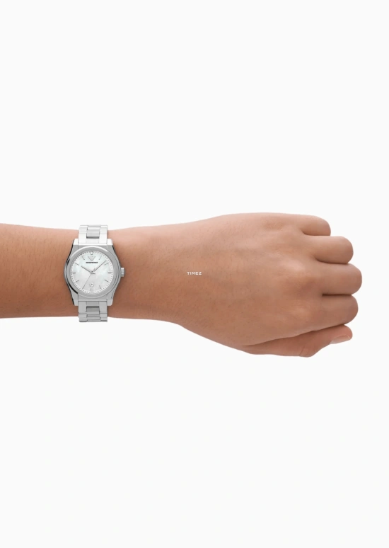EMPORIO ARMANI,Other ,Stainless Steel,Black,White,Quartz,Day,Round,EABX2024QD00024 NLC