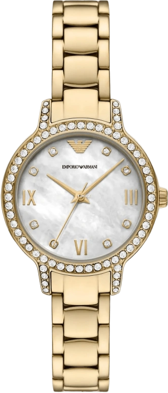 EMPORIO ARMANI,woman 32mm,32mm,Stainless Steel,Silver White,White,Quartz,Glass,Round,AR11652 NLP NLC