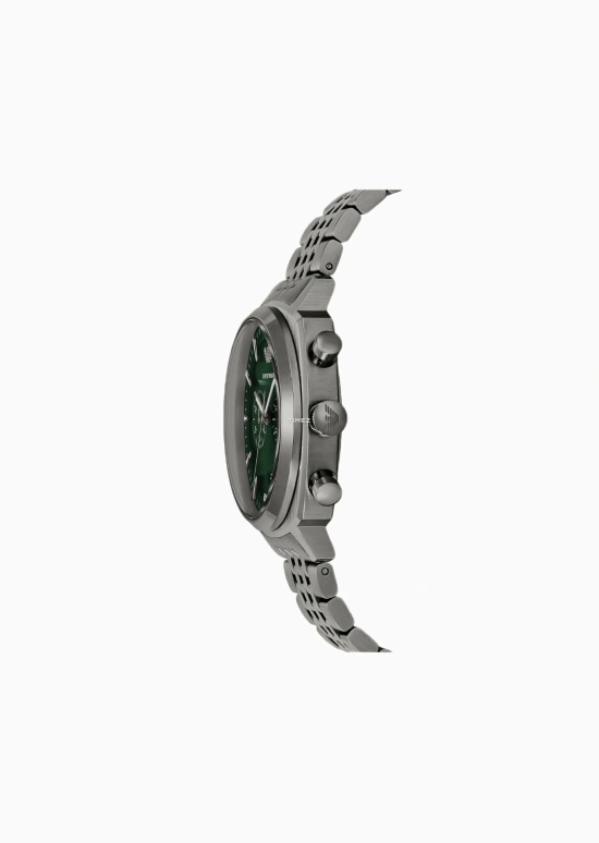 EMPORIO ARMANI,man 40mm,40mm,Stainless Steel,Green,Quartz,Chronograph,Day,AR11689NLPNLC