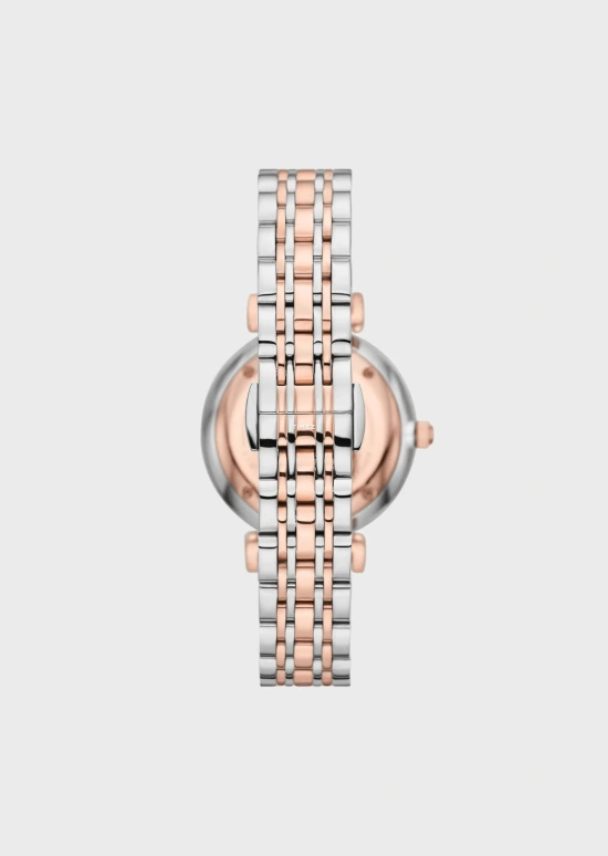 EMPORIO ARMANI,woman 32mm,32mm,Stainless Steel,Silver,Quartz,Round,Rose Gold,Silver,AR11537 NLP NLC