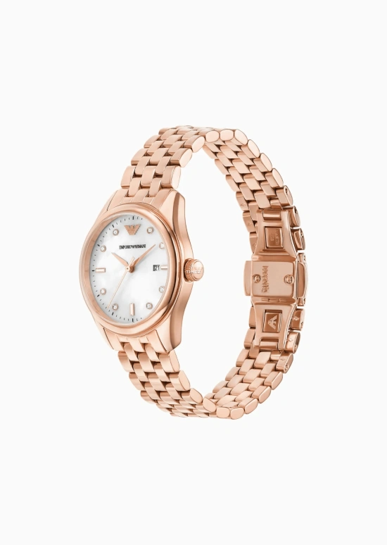EMPORIO ARMANI,woman 32mm,32mm,Stainless Steel,White,Quartz,Day,Crystal Glass,AR11615 NLP NLC