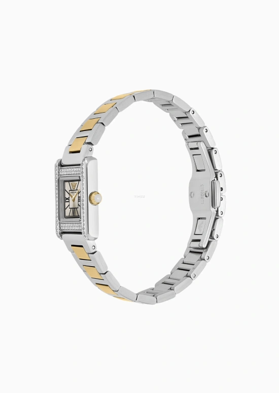 EMPORIO ARMANI,woman 20x26mm,20x26mm,Stainless Steel,Grey,Quartz,Glass,Square,AR11704NLPNLC
